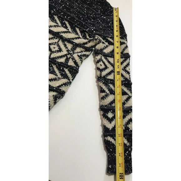 Cliche Couture Womens Pullover Chunky Sweater Geometric Pattern Medium M Gray - Picture 11 of 12